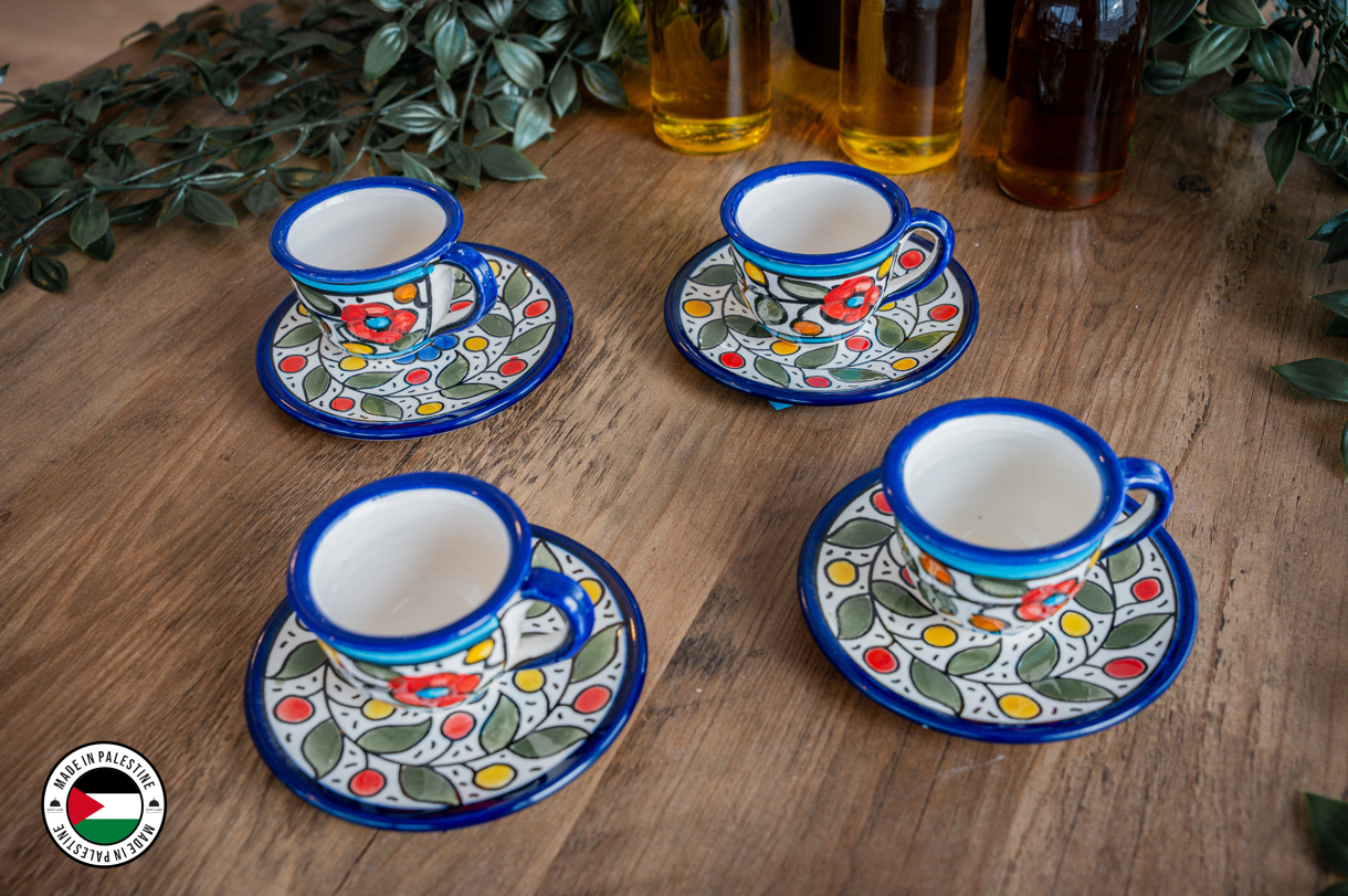 Simarah Coffee Cup with Saucers Set