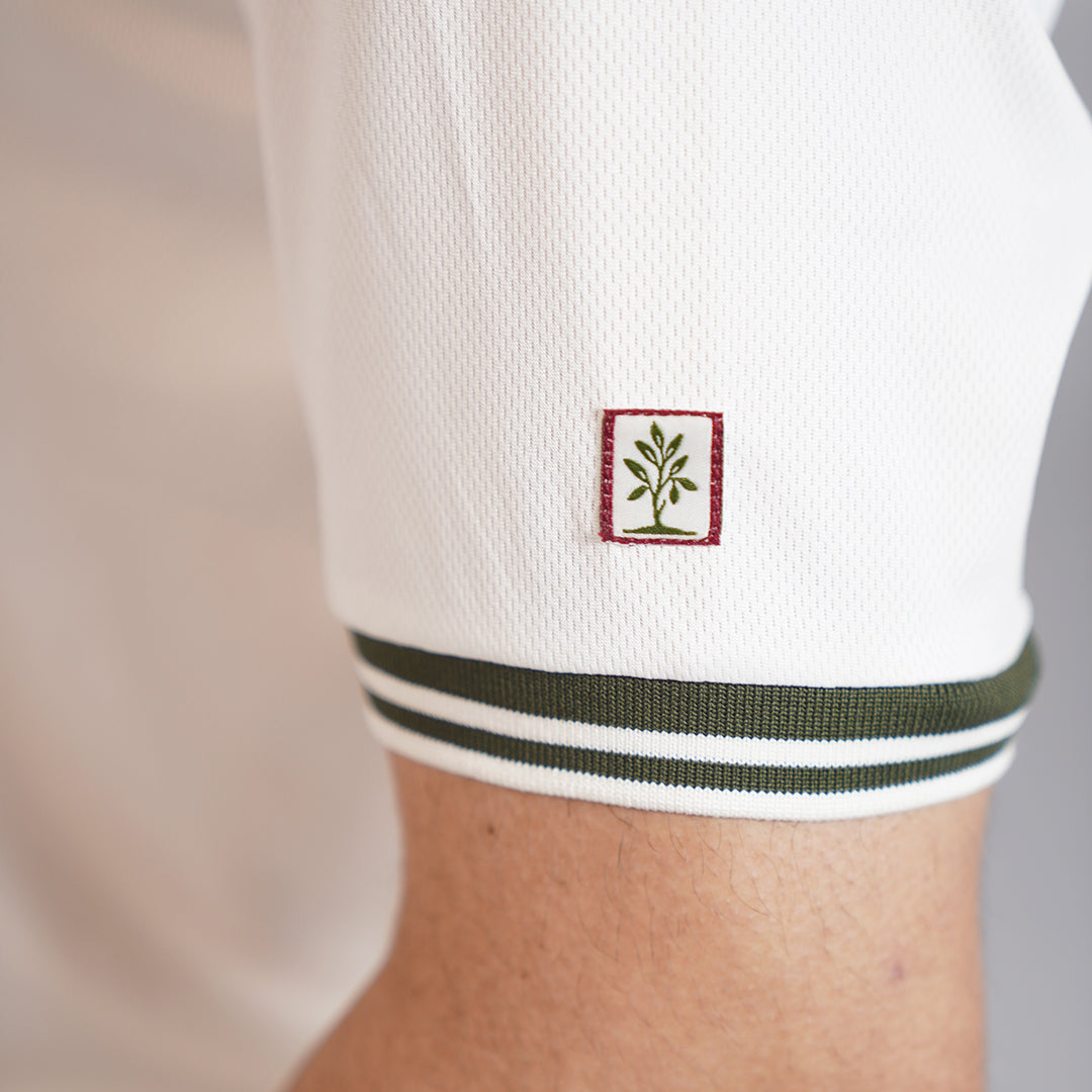 Retro Football Polo in Cream (3-16 years)