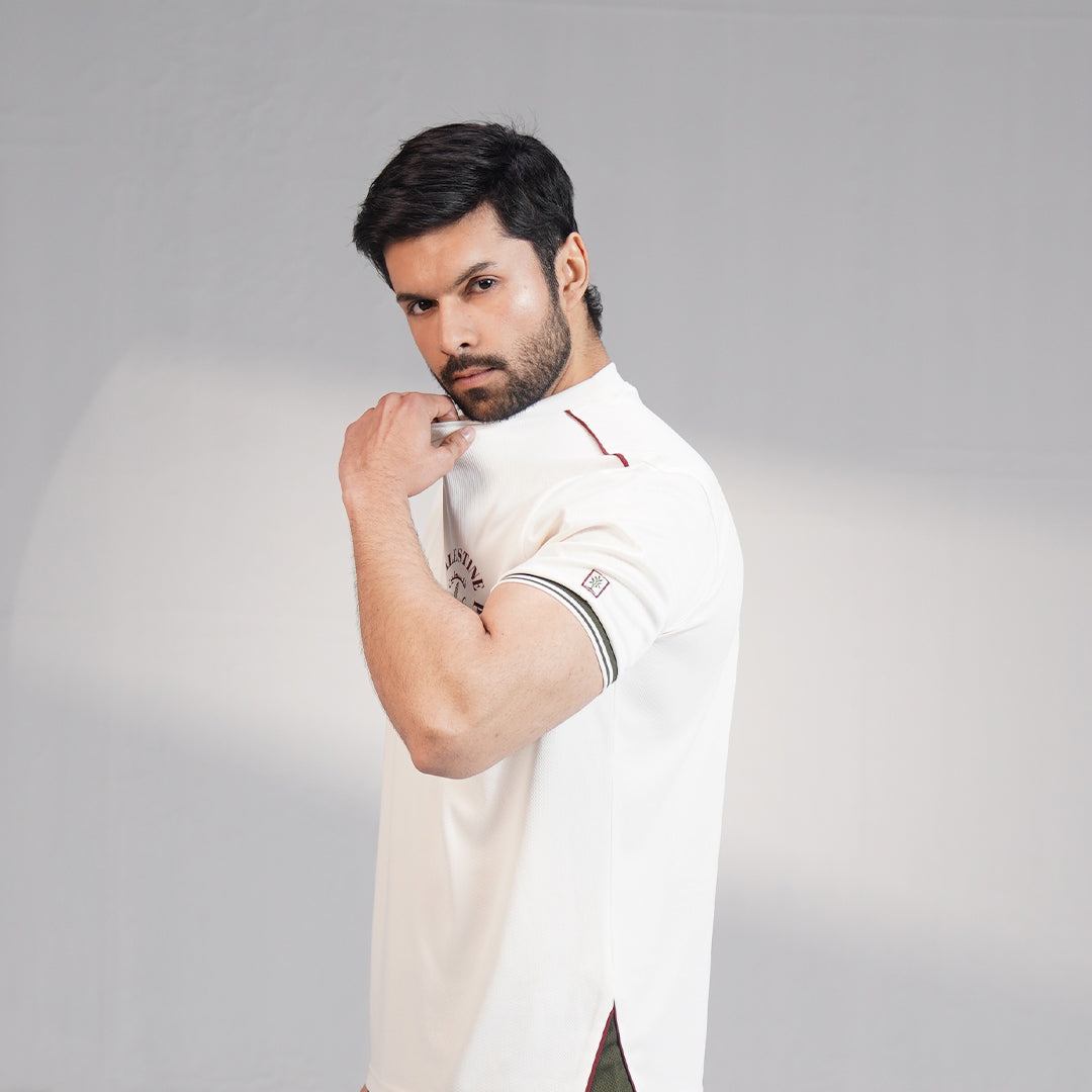 Cream Palestine Script Tee (XS – 2XL)