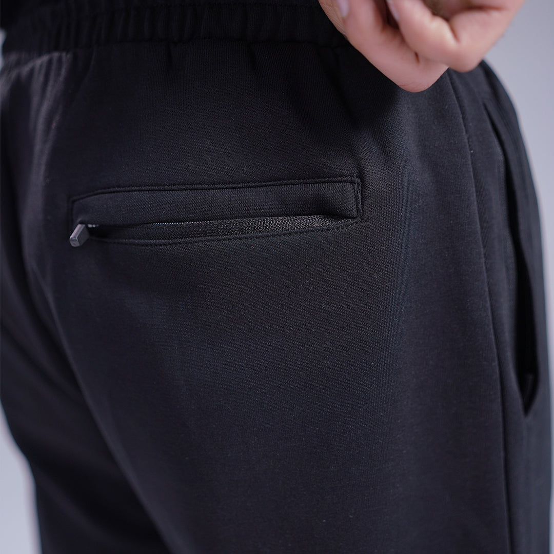 Cream/Black Funnel Zip Hoodie and Jogger Set (12–16 Years)