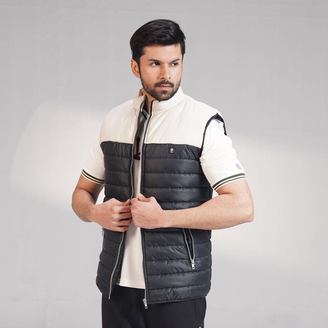 Men’s Gilet – Black/Cream (XS – 2XL)