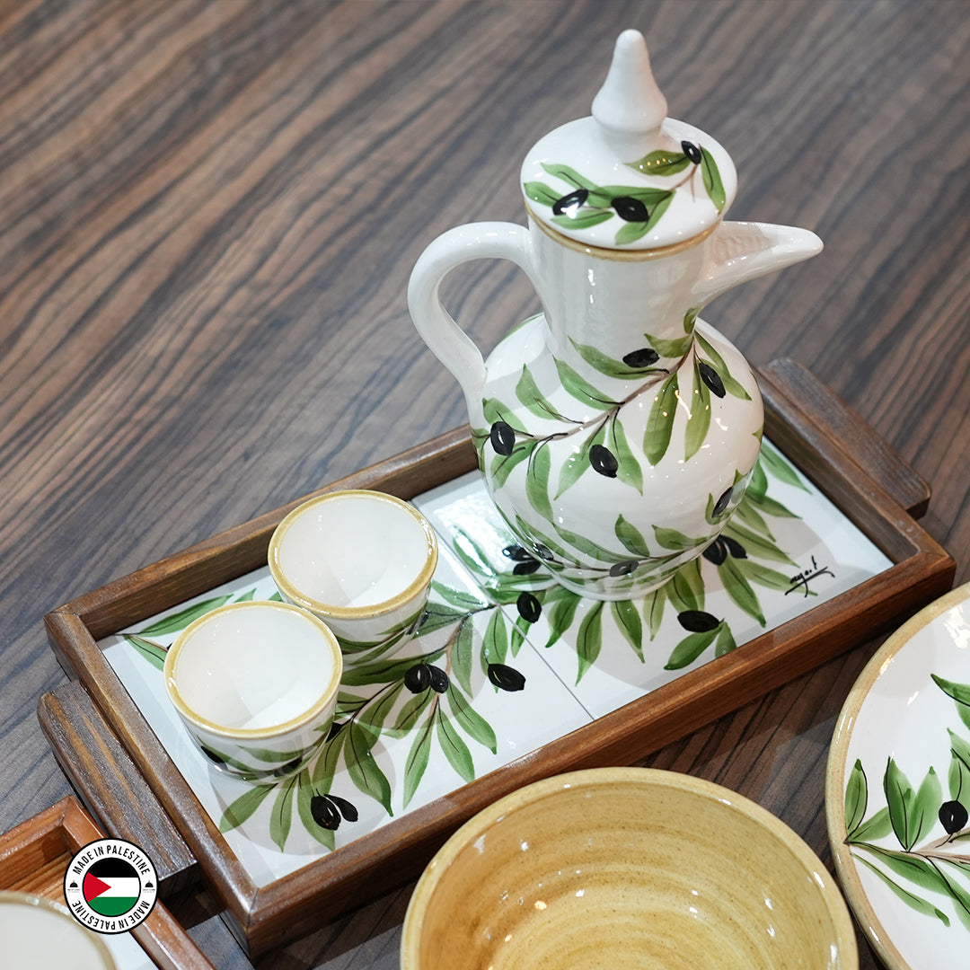 Olive Tree Coffee Cup (2 cups set)