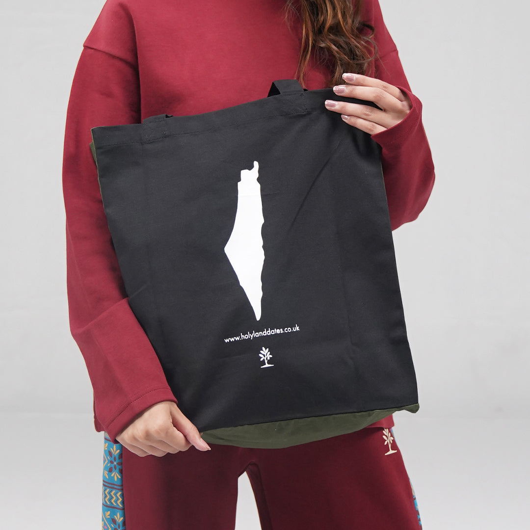 FREE PALESTINE black/green tote bag