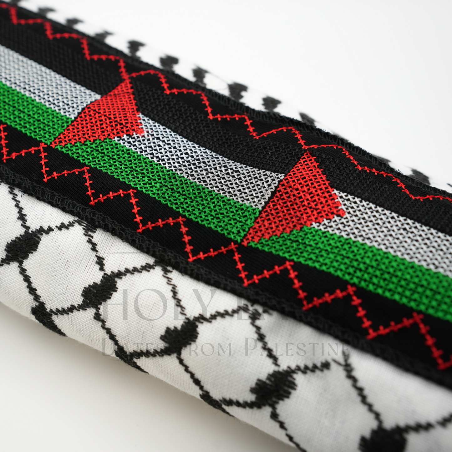 Palestine Embroidered Hirbawi Kufiya (Kuffiyeh)