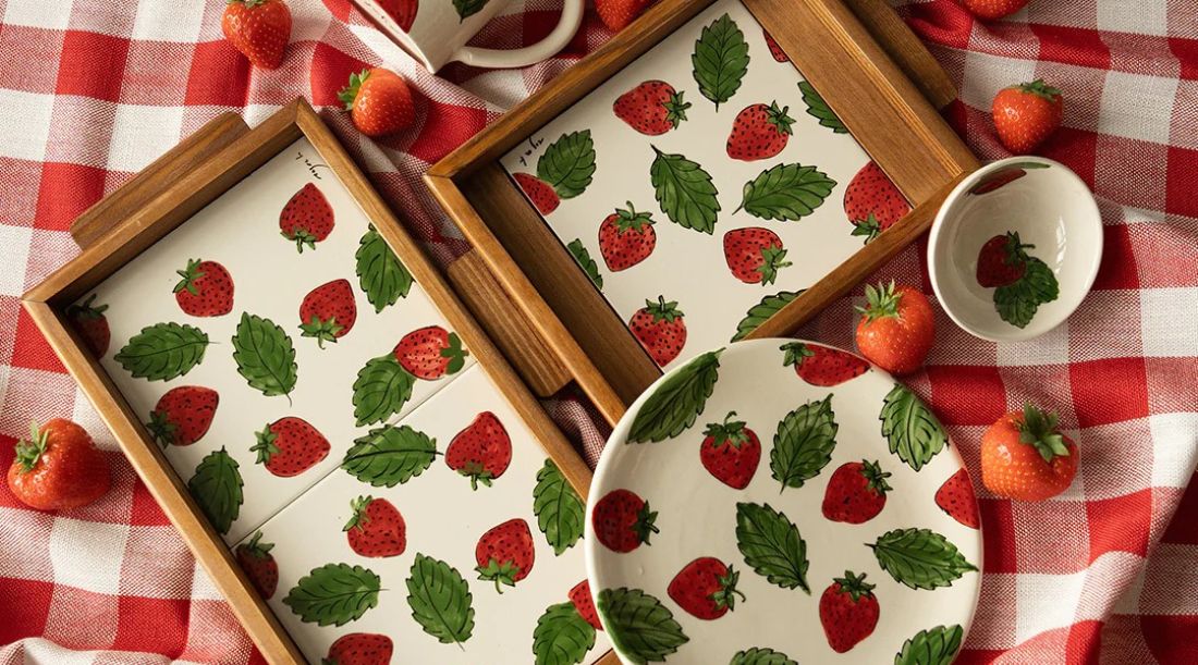 Why These Strawberry Ceramic Patterns Perfectly Represent Handcrafted Living