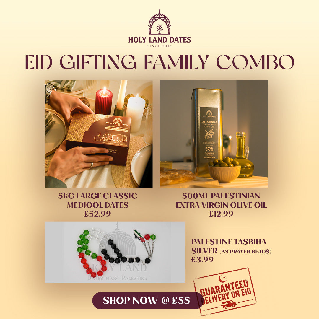 5kg large classic dates + 500ml olive oil + tasbeeh