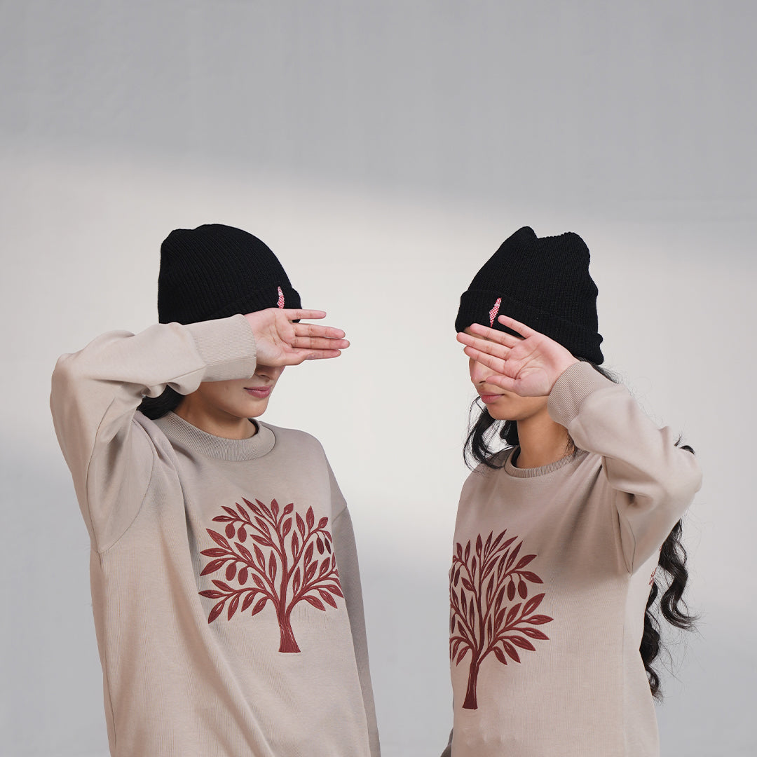 Olive Tree Black Co-Ord Set (XS-2XL) + Womens Scarf, Gloves, & Beanie Hat Set