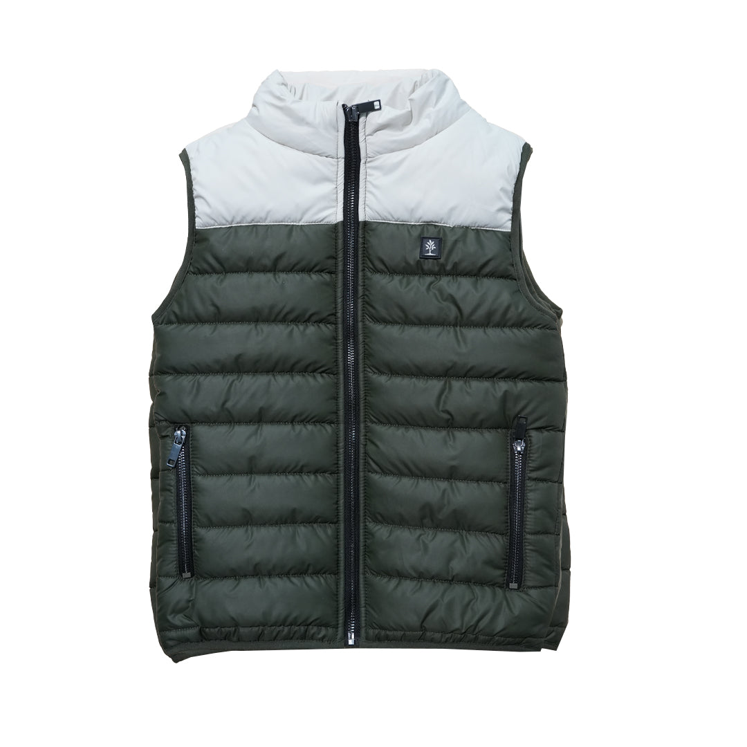 Kid’s Gilet – Green/Cream (3-16 years)