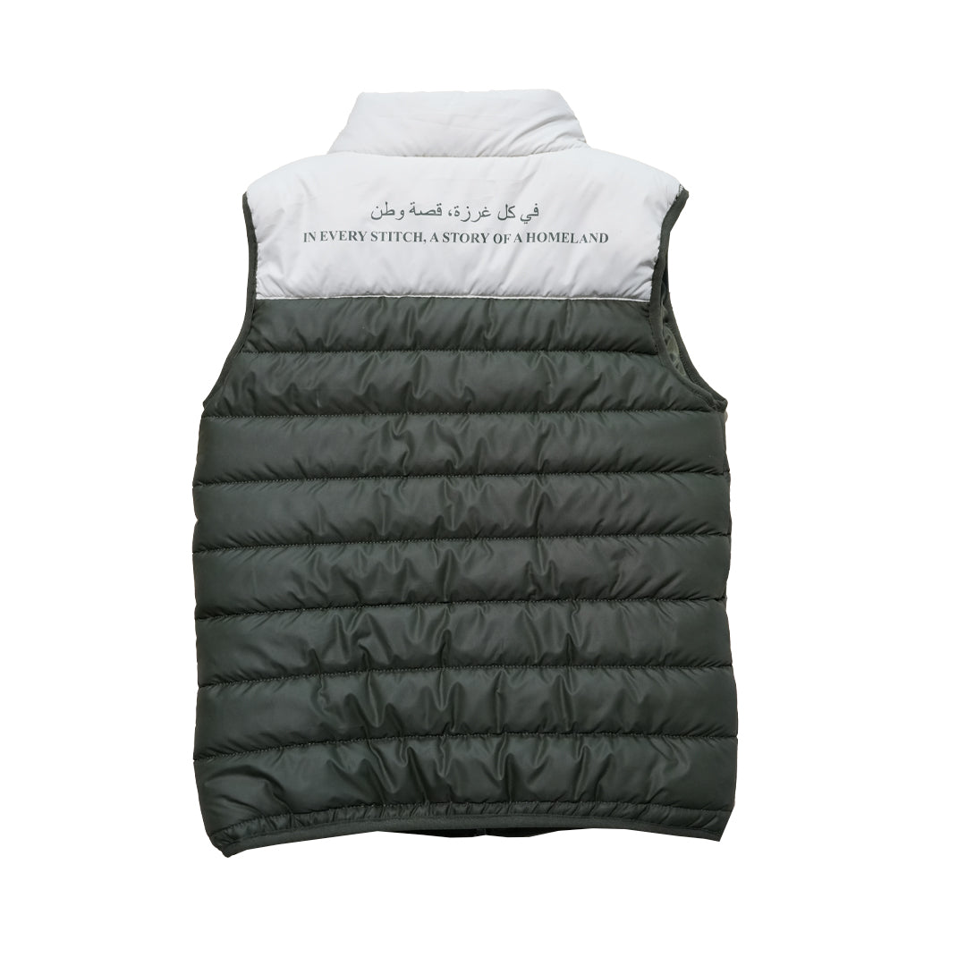 Mens Gilet - Olive/Cream (XS-3XL)