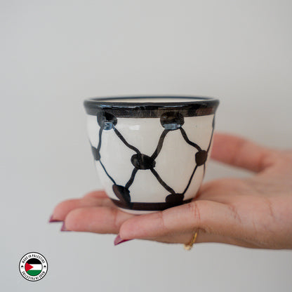 Kuffiyeh Pattern Coffee Cup (2 cups set)