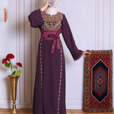 Plum tatreez abaya