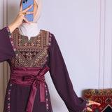 Plum tatreez abaya