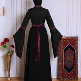 Black/Red Full Tatreez Abaya