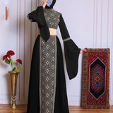 Black/Gold Full Tatreez Abaya