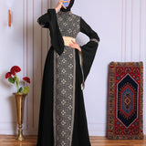 Black/Gold Full Tatreez Abaya