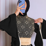Black/Gold Full Tatreez Abaya