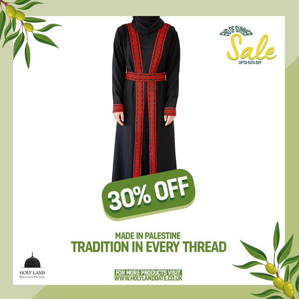 Palestinian Open Tatreez Abaya