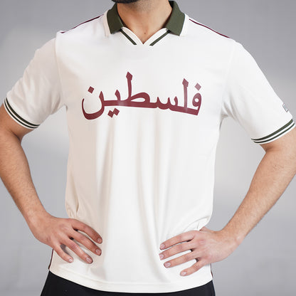 Retro Football Polo – Cream (XS – 2XL)