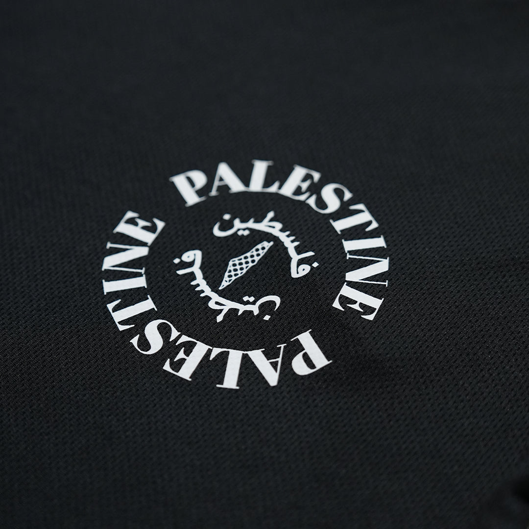 Boys Palestine Tee – Black (3–16 Years)