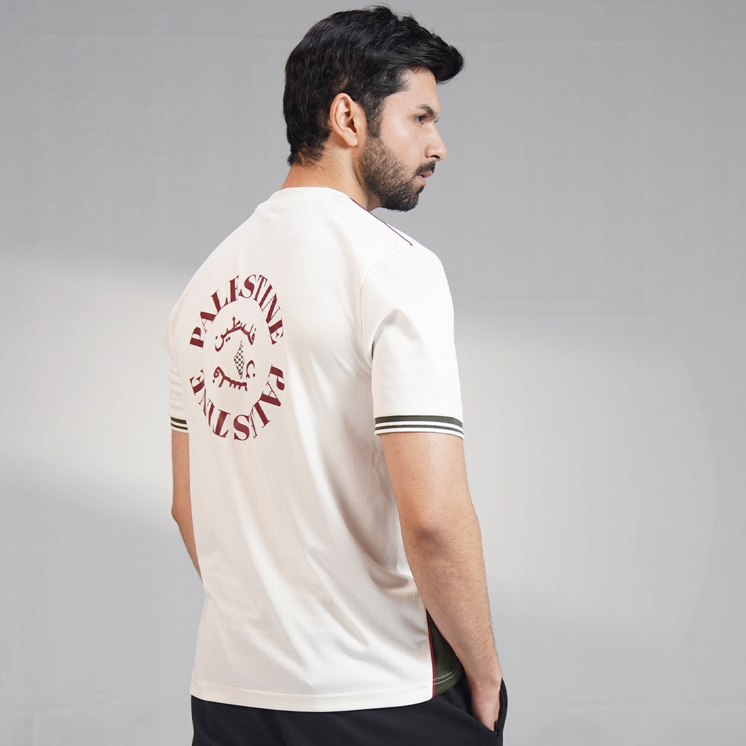Cream Palestine Script Tee (XS – 2XL)