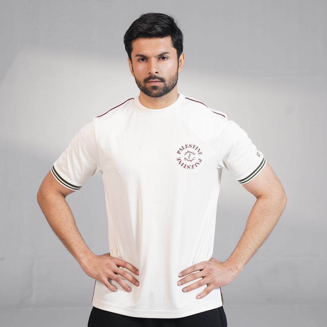 Cream Palestine Script Tee (XS – 2XL)