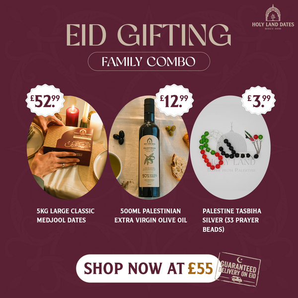 5kg large classic dates + 500ml olive oil + tasbeeh