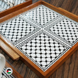 Kuffiyeh Tray 30x30cm + Candle