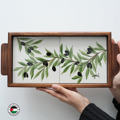 Olive Tree Wooden Tray (15x30cm)