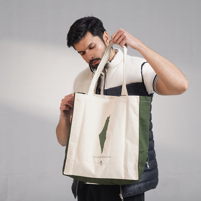 FREE PALESTINE white/green tote bag