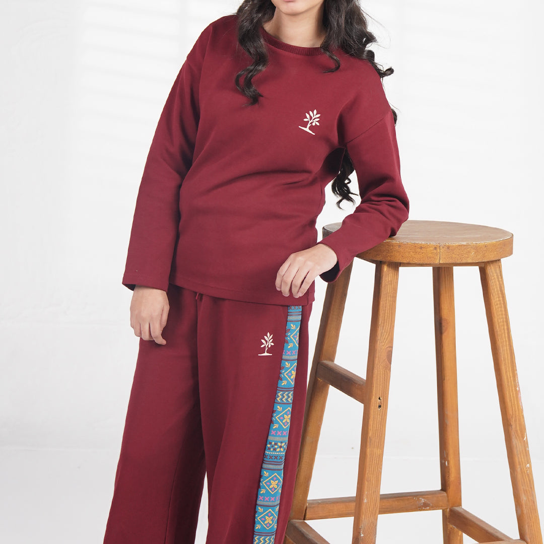 Burgundy Co-Ord Set (XS-2XL)