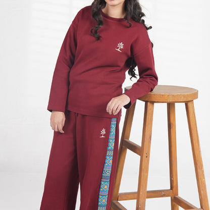 Burgundy Co-Ord Set (XS-2XL)