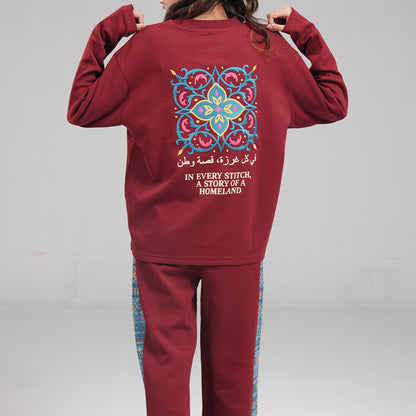 Burgundy Co-Ord Set (XS-2XL)