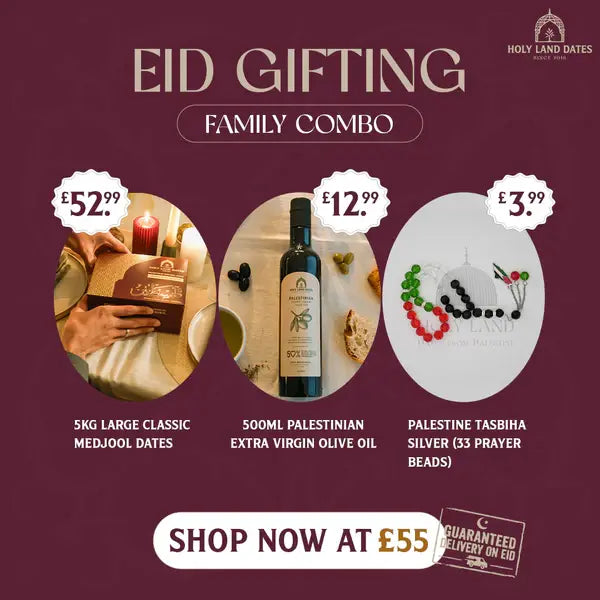 5kg large classic dates + 500ml olive oil + tasbeeh